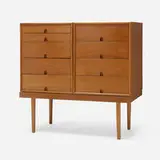Charles Eames and Eero Saarinen, Storage units for the Organic Design Competition, 1941, mahogany