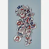 Jean Dubuffet, Exaltador (Blue) from Preìsences Fugaces