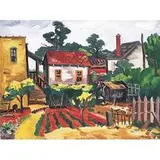 Jan Matulka, Untitled (Houses and Garden)