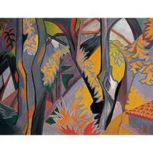 Untitled (Modern Landscape) by Dorothy Kohlepp, c. 1935, oil on canvas, sold May 2001