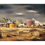 Darwin Musselman, Industrial Fresno, 1946, oil on canvas