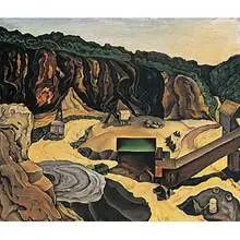William Burns, Design in Rock II, 1939, oil on canvas