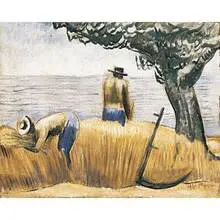 Poor Harvest by Henry Varnum Poor, c. 1935, oil on canvas, sold May 2001