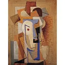 Alexander Corazzo, Untitled (Cubist Head), c. 1940, oil on canvas
