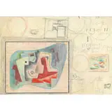 Alexander Corazzo, Group of 4 drawings, one pictured colored pencil on paper, one watercolor on paper