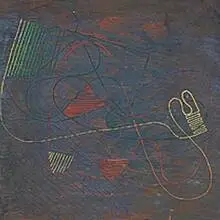 Alexander Corazzo, Untitled (Abstract Figure), c. 1942, gouache on wood