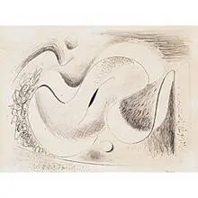 Alexander Corazzo, Untitled (Abstraction), c. 1940, graphite on paper mounted on paper board