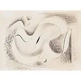 Alexander Corazzo, Untitled (Abstraction), c. 1940, graphite on paper mounted on paper board