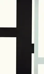 Andreas Brandt, Schwarz mit grau, 1987, Öl auf Leinwand