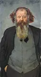 Emil Orlík, Bildnis Hermann Bahr, 1908, Öl auf Leinwand