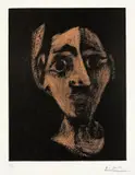 Jacqueline au bandeau I by Pablo Picasso, 1962, Farblinolschnitt auf glattem Arches-Velin, sold May 2011