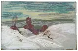 Otto Dix, Winterlandschaft, Um 1946, Pastell auf hellgrauem Ingres-Bütten