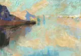 Lesser Ury, Oberitalienischer See (Lago Maggiore?)