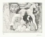 Pablo Picasso, Rêve de Marin: Des femmes dans chaque port, 1968, Radierung auf Velin