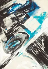 Karl Otto Götz, Phynv VI, 1991, Gouache auf Karton