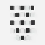 Charlotte Perriand, CP1 wall sconces, collection of twenty-three, 1963, enameled steel, plastic