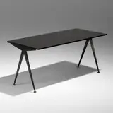 Jean Prouvé, Compas table, c. 1953, enameled steel, laminate