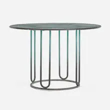 Walter Lamb, Dining table, model C-2700, c. 1950, bronze, glass