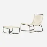 Walter Lamb, Sleigh lounge chair, model C-5720 and ottoman, model C-5726