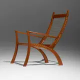 Bosworth, Armchair, c. 1965, walnut, string