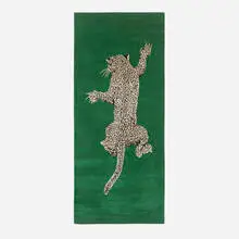 Custom Climbing Leopard carpet from the Collection of Jim Carrey by Diane von Fürstenberg, c. 2014, hand-knotted silk, sold Jul 2024
