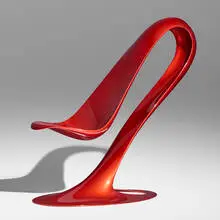 Philipp Aduatz, Spoon chair from the Collection of Jim Carrey, 2008 / 2015, carbon fiber-reinforced polymer, car paint