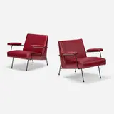 Milo Baughman, Lounge chairs, pair