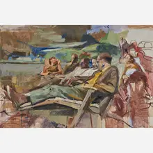Richard Estes, People on Park Bench