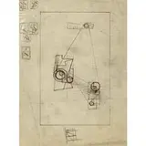 Alexander Corazzo, Group of 8 drawings, one pictured graphite and colored pencil on paper and tissue