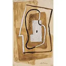 Alexander Corazzo, Untitled (Abstraction), c. 1937, sepia and gouache on paper
