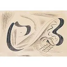 Alexander Corazzo, Untitled (Abstraction), c. 1940, graphite on paper mounted on paper board