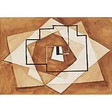 Alexander Corazzo, Untitled (Composition), c. 1937, sepia on paper