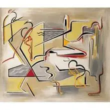 Ida Carmichael, Kitchen Gadgets, c. 1945, oil on canvas board