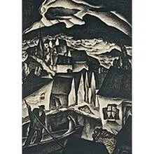 William Schwartz, Village, c. 1925, lithograph on paper