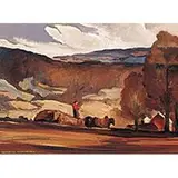 Kenneth Washburn, Farmer, oil on canvas board