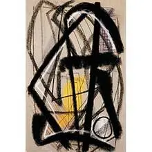 Frederick Otteson, Untitled (Abstraction), 1947, pastel on paper