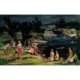 Louis Bosa, Untitled (Swimming Hole), oil on canvas