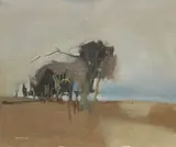Landscape with tree by James F T Morrison Rsa Rsw Lld, sold Apr 2019