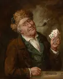 E. Renard, A good hand, oil on canvas