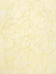 László Lakner, o.T., 1995, Acryl und Bleistift auf Leinwand
