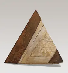 Wanddreieck by Franz Bernhard, 1991, Holz, korrodiertes Eisen, sold Nov 2008