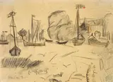 Max Pechstein, Schiffe im Hafen