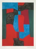 Komposition Rot, Grün und Blau by Serge Poliakoff, 1969, Farblithographie auf Rives-Velin, sold Nov 2008
