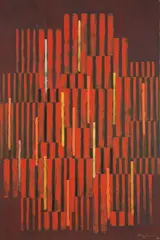 Adolf Fleischmann, Komposition, 1959, Öl auf Leinwand