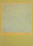 Piero Dorazio, Ohne Titel, 1962, Farbkreide auf olivgrünem Velin (Wasserzeichen: CM.FABRIANO)