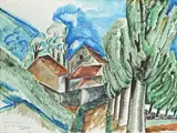 Ossip Zadkine, Gehöft neben einer Allee