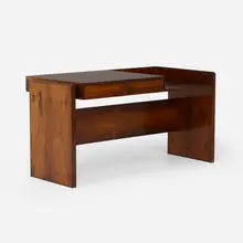 Desk from the Bloch Editores S.A. Building by Joaquim Tenreiro, c. 1964, jacaranda, sold Jul 2024