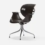 Swag leg chair, model MAA by George Nelson & Associates, fiberglass, chrome-plated steel, aluminum, rubber, sold Jul 2024