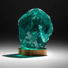 Crystal on stand by Pietro Chiesa, c. 1940, wood, crystal, sold Apr 2024