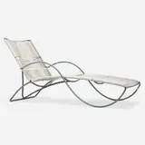 Walter Lamb, Chaise lounge, model C-4700, c. 1952, bronze, cotton cord